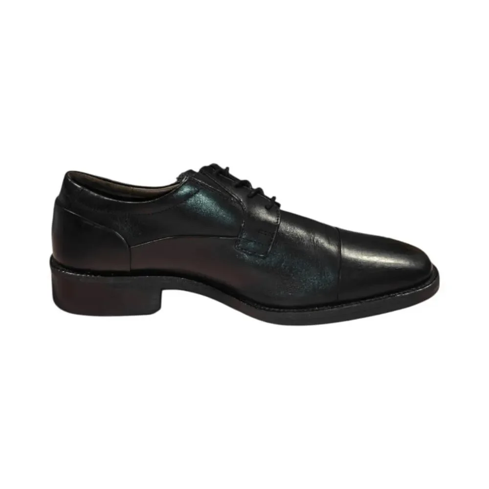 JOHNSTON & MURPHY Lancaster Black Leather Cap Toe Oxford Size 8.5M